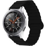 For Xiaomi Haylou RT / RT2 / GST / GS / RS3 Universal Reverse Buckle Magnetic Silicone Watch Band(Black)
