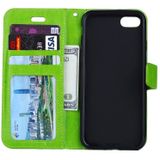 For  iPhone 8 & 7  Crazy Horse Texture Horizontal Flip Leather Case with Magnetic Buckle & Holder & Card Slots & Wallet & Photo Frame(Green)