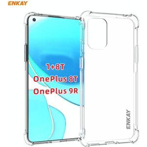 For OnePlus 9R ENKAY Hat-Prince Clear TPU Shockproof Case Soft Anti-slip Cover