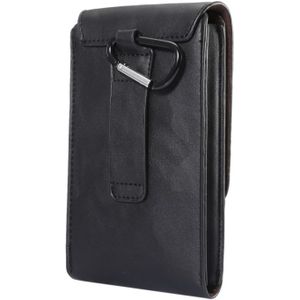 6.3 inch and Below Universal Crazy Horse Texture 3 Pouches Vertical Flip Leather Case with Belt Hole & Climbing Buckle for Galaxy Note 8  Sony  Huawei  Meizu  Lenovo  ASUS  Cubot  Oneplus  Oukitel  Xiaomi  DOOGEE  Vkworld  and other Smartphones(Black