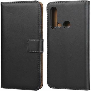 Leather Horizontal Flip Holster for Huawei P20 Lite 2019  with Magnetic Clasp and Bracket and Card Slot and Wallet(Black)