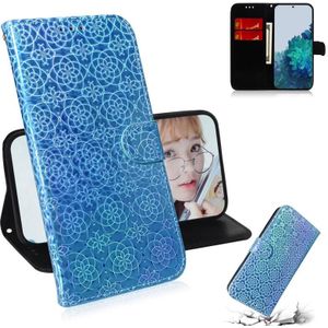 For Samsung Galaxy S30 Solid Color Colorful Magnetic Buckle Horizontal Flip PU Leather Case with Holder & Card Slots & Wallet & Lanyard(Sky Blue)