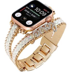 LOVE lederen ketting horlogeband voor Apple Watch Series 8&7 41mm / SE 2&6&SE&5&4 40mm / 3&2&1 38mm