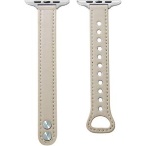 Lederen vervangende band horlogeband voor Apple Watch Series 7 41mm / 6 & SE & 5 & 4 40mm / 3 & 2 & 1 38mm