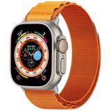 Horlogeband met nylon lus voor Apple Watch Ultra 49 mm / serie 8 & 7 45 mm / SE 2 & 6 & SE & 5 & 4 44 mm / 3 & 2 & 1 42 mm