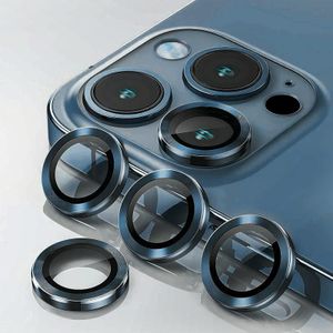 Voor iPhone 15 Pro / 15 Pro Max ENKAY 9H achterlens aluminiumlegering gehard glasfilm