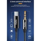 TOTUDESIGN EAUC-032 Speedy Series Type-C / USB-C tot 3.5mm AUX Audiokabel  Lengte: 1m