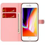 Watercolor Pattern Horizontal Flip Leather Case with Holder & Card Slot & Wallet For iPhone SE 2020 & 8 & 7(Spring Cherry)