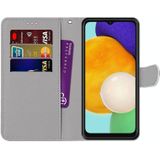 For Samsung Galaxy A13 4G Coloured Drawing Cross Texture Horizontal Flip PU Phone Leather Case with Holder & Card Slots & Wallet & Lanyard(Colorful Layer(Fluorescent Water Pattern)