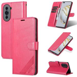 For Huawei nova 10 AZNS Sheepskin Texture Flip Leather Phone Case(Red)