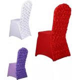 Verdikte Rose Stretch Stoelhoes Hotel Bruiloft Banket Achterkant Decoratie (Rood)