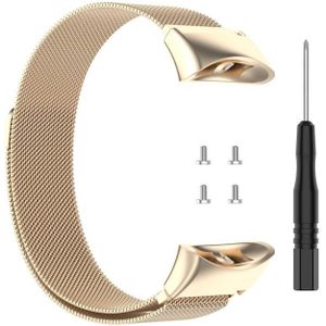 For Garmin Forerunner 45 / 45S / Swim 2 Milanese Replacement Wrist Strap Watchband(Champagne Gold)
