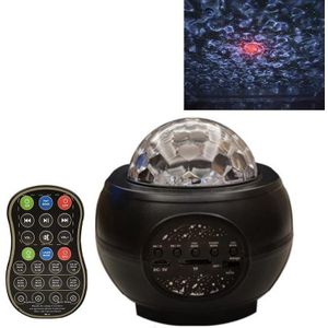 M2 8W Christmas Starry Sky Laser Projection Atmosphere Light Rotating Starry Dynamic Water Pattern Sleeping Light  Specification:Battery(Black)