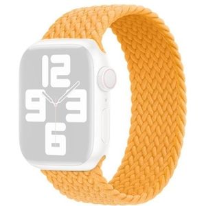 Nylon Single-Turn gevlochten horlogeband voor Apple Watch Series 7 45mm / 6 & SE & 5 & 4 44mm / 3 & 2 & 1 42mm  Lengte: L 170mm (Milky Beige)
