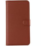 For Galaxy A5 / A500F Litchi Texture Horizontal Flip Leather Case with Holder & Card Slots & Wallet(Brown)