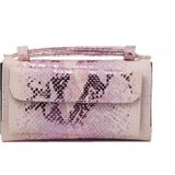 Ladies Snake Sequins Print Wrist Bag Multifunctional Chain One-Shoulder Diagonal Wallet(Pink)