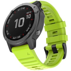For Garmin Fenix 6X 26mm Silicone Smart Watch Replacement Strap Wristband(Green)
