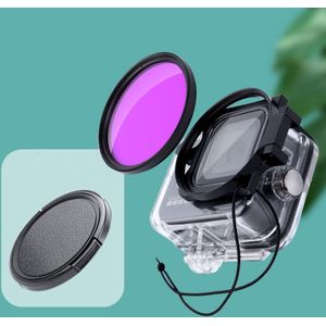 RUIGPRO for GoPro HERO8 Professional 58mm Color Dive Housing Lens Filter + Dive Housing Waterproof Case with Filter Adapter Ring & Lens Cap(Purple)