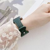 Small Waist 8-shape Reverse Buckle Leather Replacement Strap Watchband For Apple Watch Series 7 & 6 & SE & 5 & 4 44mm  / 3 & 2 & 1 42mm(Grey)