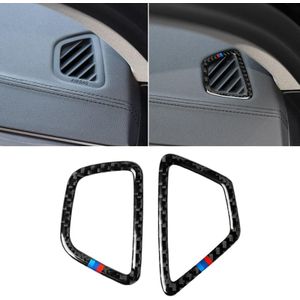 Car Tricolor Carbon Fiber Instrument Air Vent Frame Decorative Sticker for BMW 5 Series G38 528Li / 530Li / 540Li 2018  Left Drive