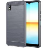 Voor Sony Xperia Ace 3 MOFI Gentleness Brushed Carbon Fiber Soft TPU Case