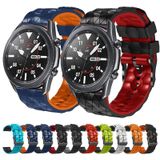 For Huawei Watch GT 2E 22mm Football Pattern Two-Color Silicone Strap(Black+Red)