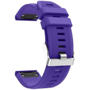 For Garmin Fenix 5 Silicone Strap(Purple)