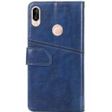 For Huawei P20 lite / nova 3e Geometric Stitching Horizontal Flip TPU + PU Leather Case with Holder & Card Slots & Wallet(Blue)