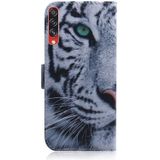 For Galaxy A70s Combined Pattern Magnetic Attraction Horizontal Flip Leather Case  Support Holder & Card Slot & Wallet(Tiger)