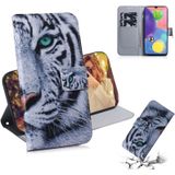 For Galaxy A70s Combined Pattern Magnetic Attraction Horizontal Flip Leather Case  Support Holder & Card Slot & Wallet(Tiger)