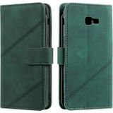 For Samsung Galaxy A5 2017 Skin Feel Business Horizontal Flip PU Leather Case with Holder & Multi-Card Slots & Wallet & Lanyard & Photo Frame(Green)