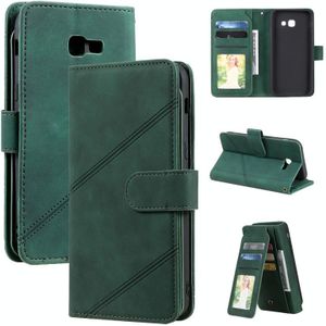 For Samsung Galaxy A5 2017 Skin Feel Business Horizontal Flip PU Leather Case with Holder & Multi-Card Slots & Wallet & Lanyard & Photo Frame(Green)