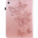 Voor Samsung Galaxy Tab A8 10.5 2021 Embossed Butterfly Pattern Leather Tablet Case (Pink)
