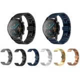 Voor Huawei Watch GT 3 Pro 43mm 20mm One Bead Butle Buckle Metal Steel Watch Band (Silver)