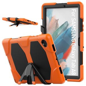 Voor Samsung Galaxy Tab A8 10.5 2021 X200 / X205 Kleurrijke Silicon + PC Tablet Case (Oranje)