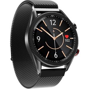 M98 1.28 inch IPS Color Screen IP67 Waterproof Smart Watch  Support Sleep Monitor / Heart Rate Monitor / Bluetooth Call  Style:Steel Strap(Black)