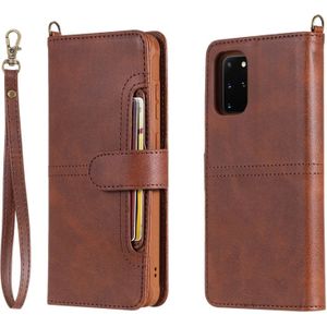 For Galaxy S20 Plus Multifunctional Detachable Magnetic Horizontal Flip Leather Case with Card Slots & Holder & Wallet(Coffee)