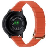 Voor Samsung Galaxy Watch5 20 mm magnetische gesp lederen horlogeband (roségoud + oranje)