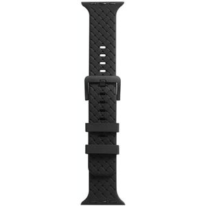 Gevlochten textuur Silicone Watch Band voor Apple Watch Series 7 41mm / 6 & SE & 5 & 4 40mm / 3 & 2 & 1 38 mm