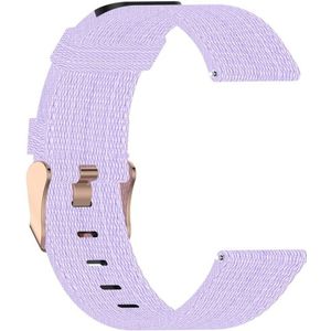 For Galaxy Watch 46mm Nylon Canvas Strap(Light Purple)