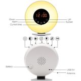 Simulated Sunrise And Sunset Sleep Light Alarm Clock with FM Radio(UK Plug)