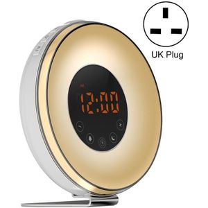 Simulated Sunrise And Sunset Sleep Light Alarm Clock with FM Radio(UK Plug)