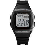 SKMEI 1278 Fashionable Outdoor 50m Waterproof Digital Watch Student Sports Wrist Watch Support 5 Group Alarm Clocks (Titanium)