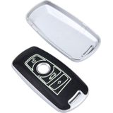 Car Auto PU Leather Luminous Effect Key Ring Protection Cover for BMW Series5/Series7(Silver)