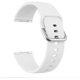 For Fitbit Versa 3 Silicone Replacement Strap Watchband(White)