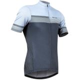 WEST BIKING YP0206164 Summer Polyester Breathable Quick-drying Round Shoulder Short Sleeve Cycling Jersey for Men (Color:Gray Size:XL)