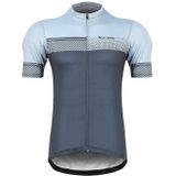 WEST BIKING YP0206164 Summer Polyester Breathable Quick-drying Round Shoulder Short Sleeve Cycling Jersey for Men (Color:Gray Size:XL)