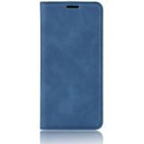 For Huawei nova 6 SE/ P40 Lite / nova 7i Retro-skin Business Magnetic Suction Leather Case with Holder & Card Slots & Wallet(Dark Blue)