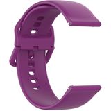 18mm Color Buckle Silicone Wrist Strap Watch Band for Fitbit Versa 2 / Versa / Versa Lite / Blaze(Purple)