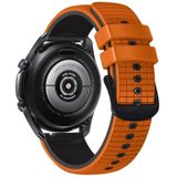 Voor Samsung Galaxy Watch 6 / 6 Classic 20 mm mesh twee kleuren siliconen horlogeband (oranje zwart)